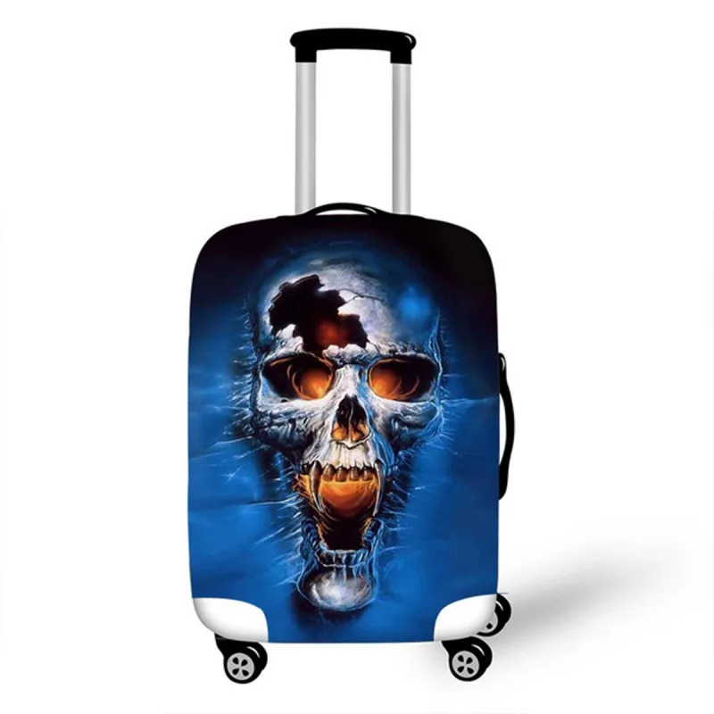 Skull Suitcase Cover Protector For 18-32 Inch Trolley Case Elastic Thick Travel Dust Cover Baggage Luggage Protective Cover