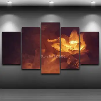 

Lotus Canvas Painting Oil Painting Design Poster Prints Wall Picture for Living Room Wall Art Posters Multi Sizes Canvas Art