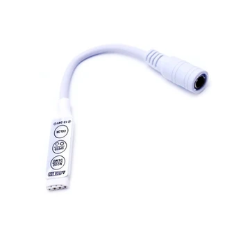 

50pcs 3 Key Led Controller Mini Female DC Connector DC12V 24V For 5050 3528 SMD 4pin RGB LED Strip Light