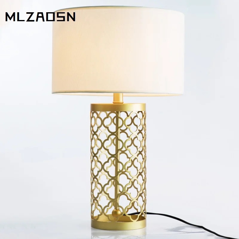 large gold table lamp