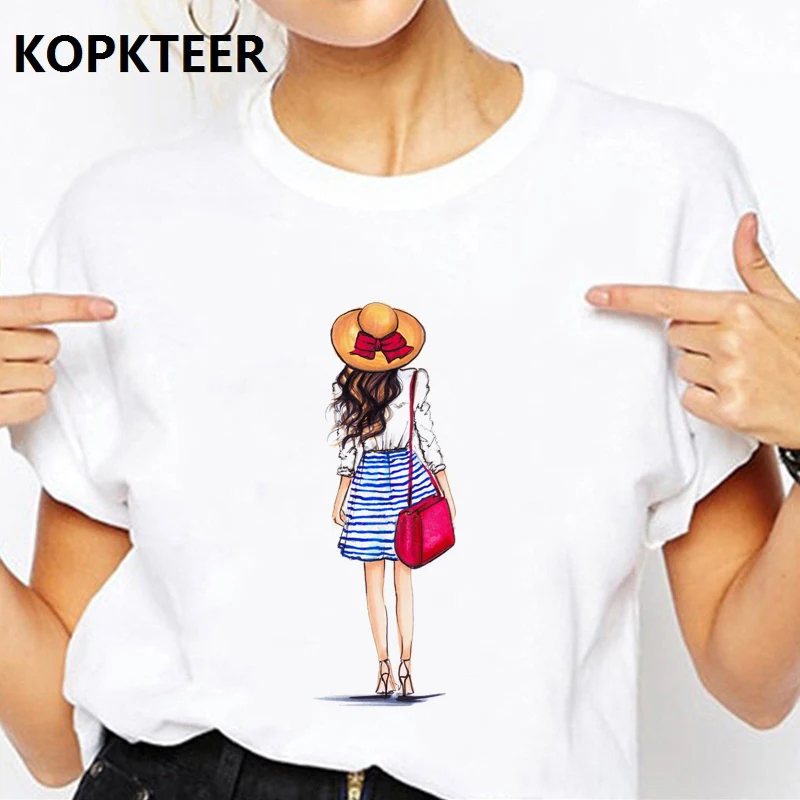 Женская летняя футболка Харадзюку 2019 года Camiseta Mujer, футболки с графическим принтом для девочек, корейские кавайные топы, уличная футболка