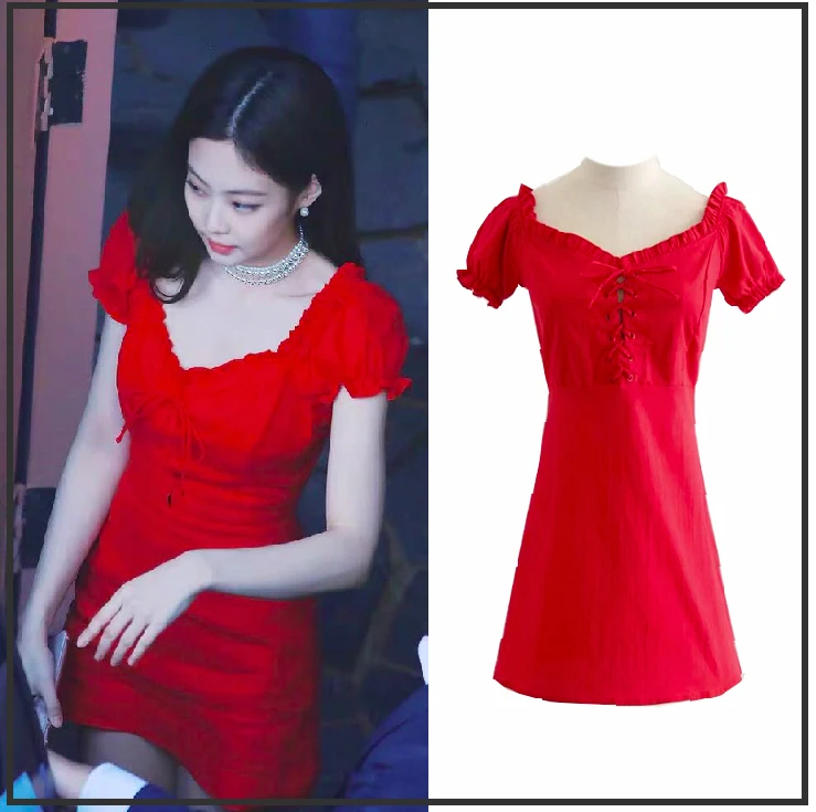 Kpop red dress Clearance