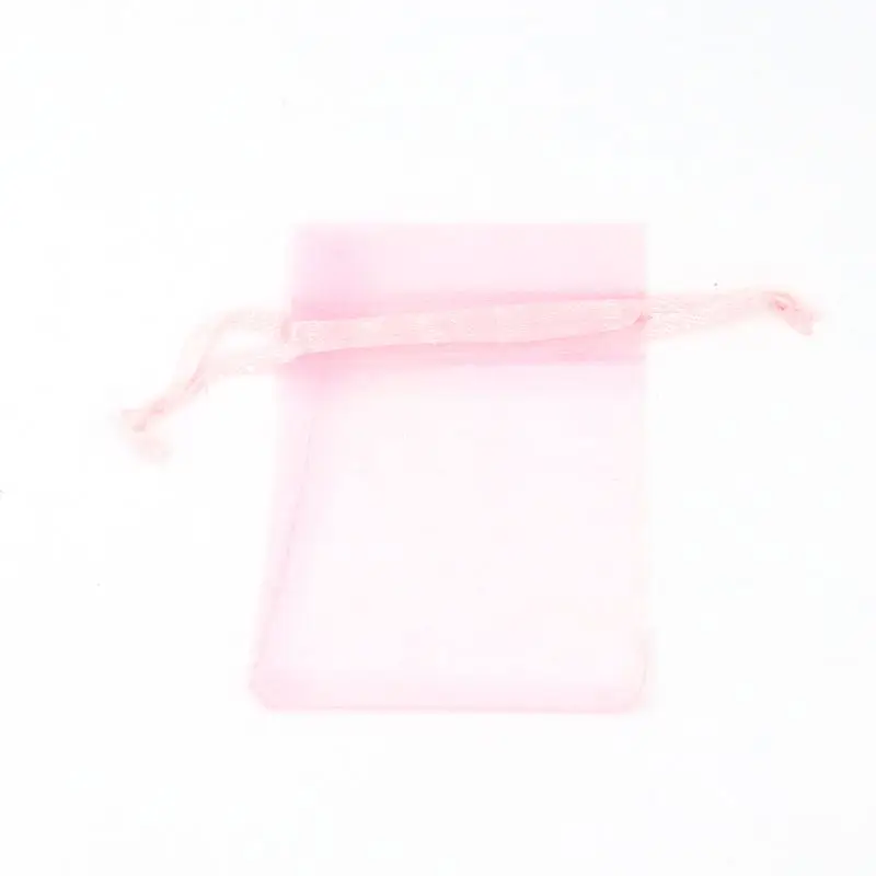 7x9, 9x12, 10x15 см, цветная упаковка для ювелирных изделий, Сумка из органзы на шнурке для вечерние, свадебные подарки, аксессуары ручной работы - Цвет: Pink