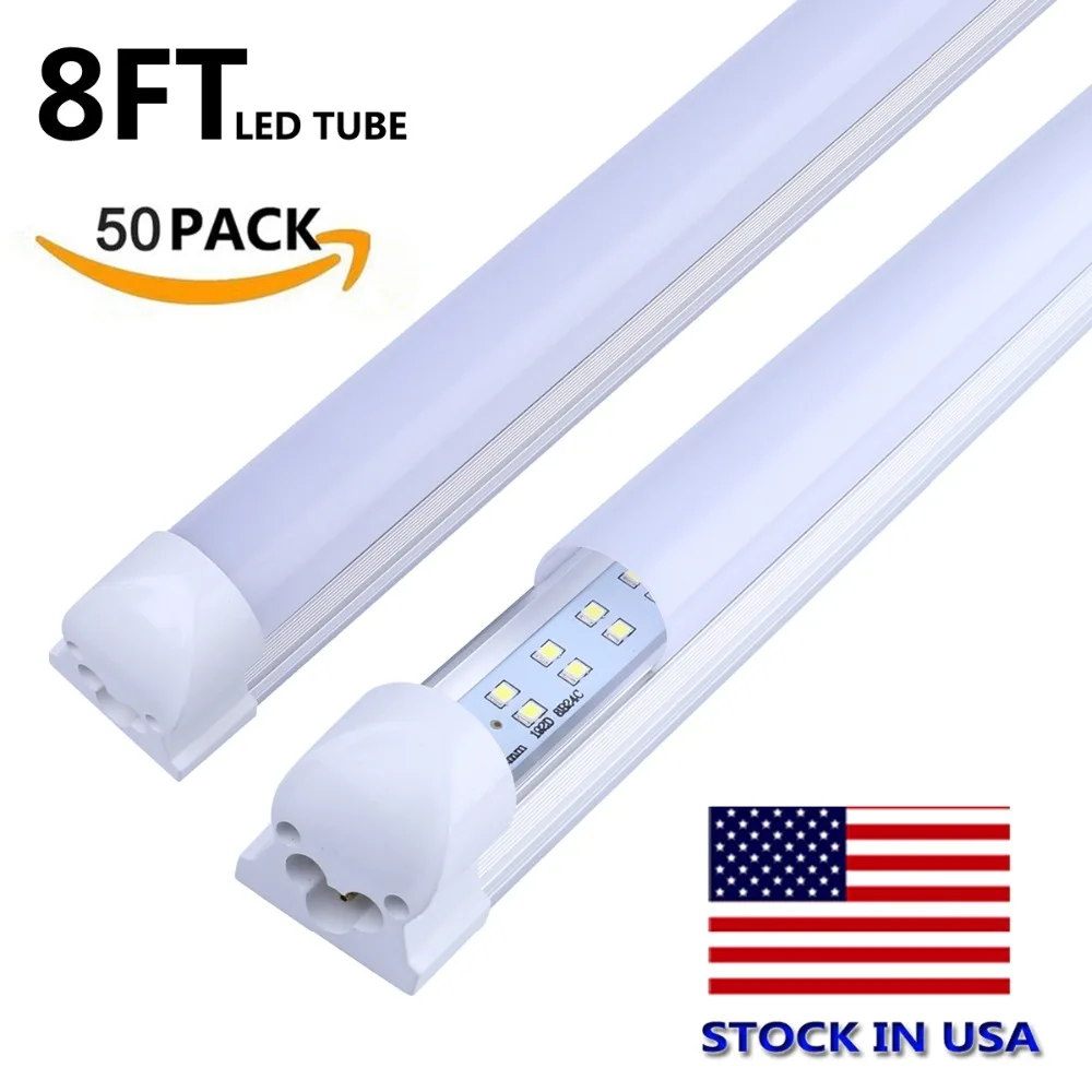 Details about   120W 72W T8 Integrated 8FT LED Tube Light Bulbs 8 Foot LED Shop Light Fixture 