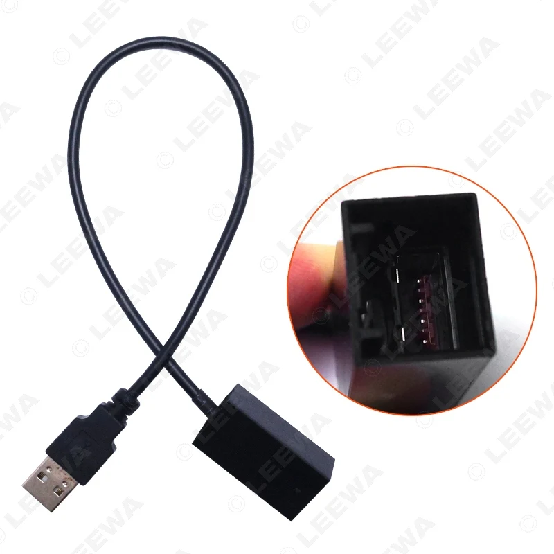 LEEWA USB AUX Удлинительный Кабель адаптер провод для MITSUBISHI Outlander/ASX/Lancer 2009 ~ далее OEM