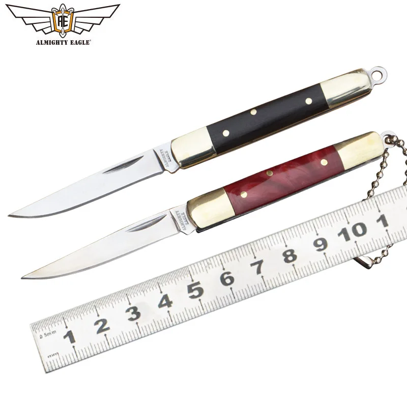 

ALMIGHTY EAGLE Mini knife Wood handle knife Cutter Folding knife Sharp knife EDC tool Outdoor knife Camping and Hiking equipemnt
