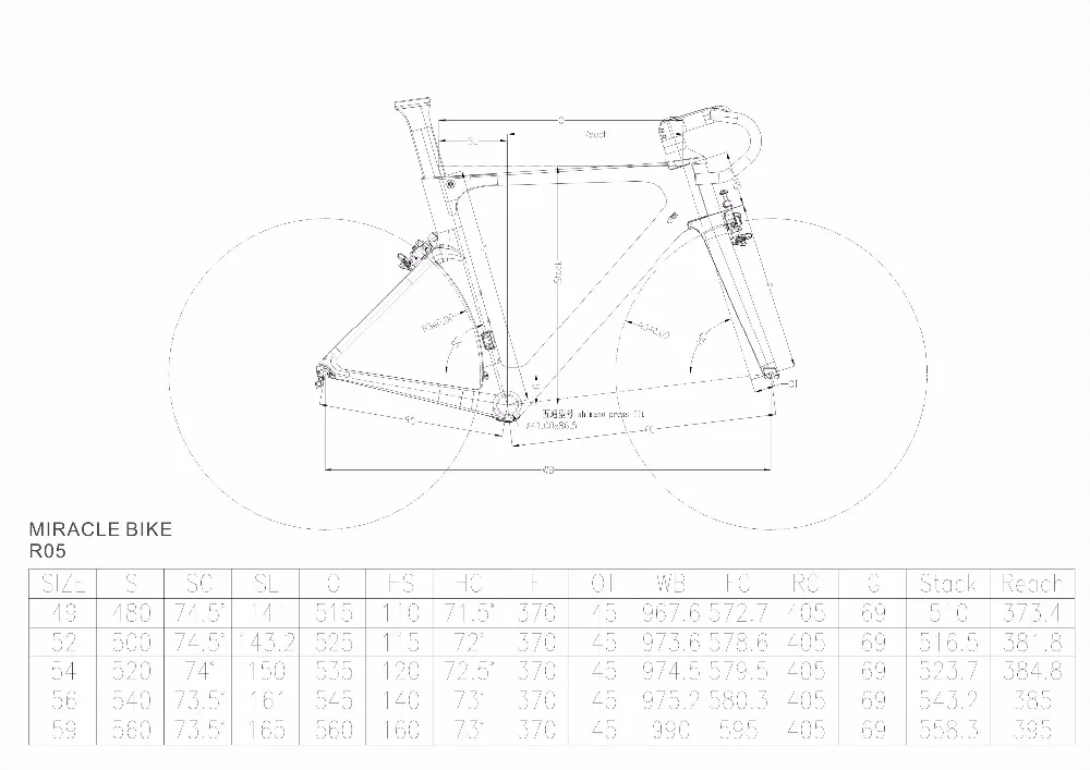 Clearance 2018 Miracle New Design Carbon Aero Bicycle Frame 49cm,52cm,54cm,56cm,59cm BB86 UD matte 5