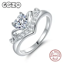 GCZQ ювелирные изделия кольцо из стерлингового серебра 925 для женщин серебро 925 ювелирные изделия кубический цирконий ювелирные изделия для свадьбы помолвки ювелирные изделия