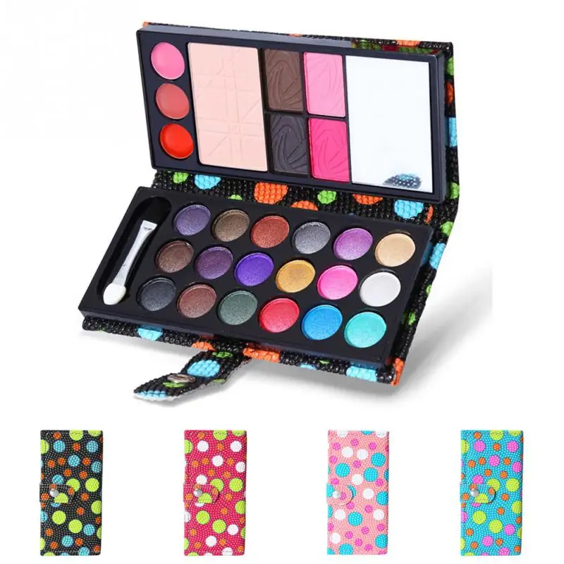 

26 Colors Professional Makeup Modification Lip Gloss Blush Set with Button Bag Cosmetics Shimmer Pearl Eyeshadow Palette Natural