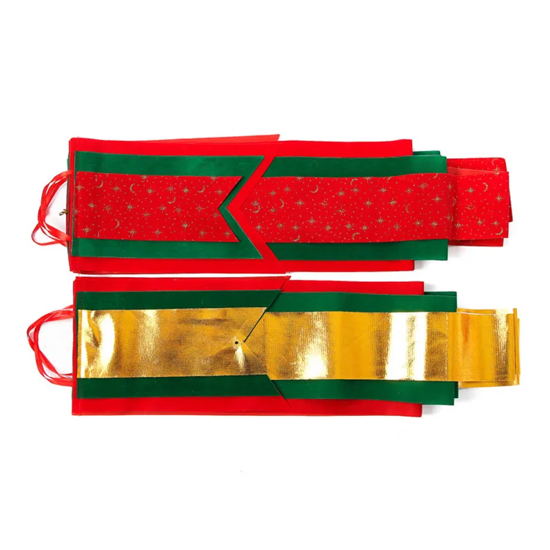 Christmas Decor Banner Three-layer Wave Pull Flag New Year Party Decor Santa Parachute Drop Flags Christmas Pendant Ornaments3