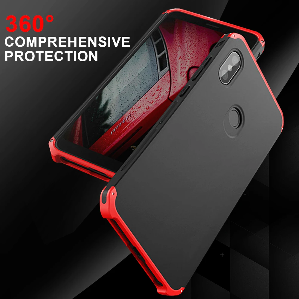 

[Clearance] For Redmi Note 5A Note 4X Case Luxury Aluminum Armor Metal Frame+TPU Back Cover For Xiaomi MIX 2S Case Protective