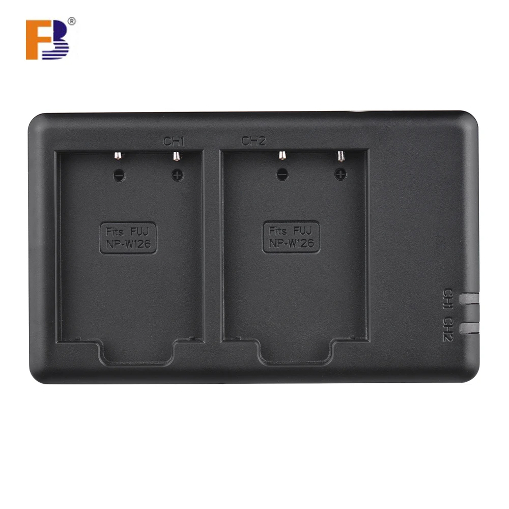 

FB Dual USB Camera Battery Charger for NP-W126 Battery for Fujifilm FinePix HS50EXR X-T20 X-T10 X100F X-H1 X-A5 X-A3 X-A1 etc
