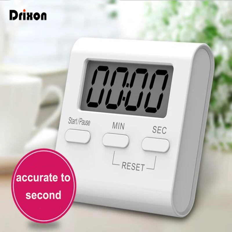 

Drixon Kitchen Timer Digital Timber Accurate Count Time Loud Ringing Reminder Accurate to Second Timing