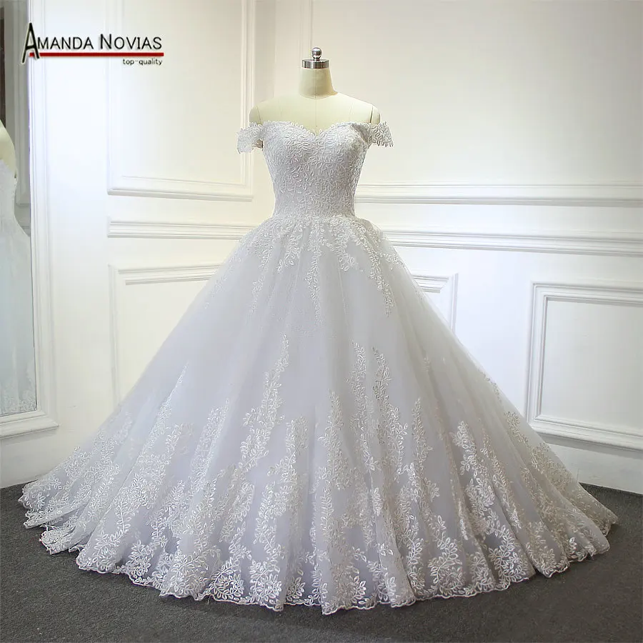 robe de soiree 2019 new wedding dress lace flowers with off the ...