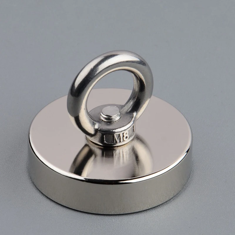

180Kg Design Magnet Powerful Neodymium N52 Magnet 60mm Fishing Recovery Magnets Super Imanes with Ring Magnetic Material Base