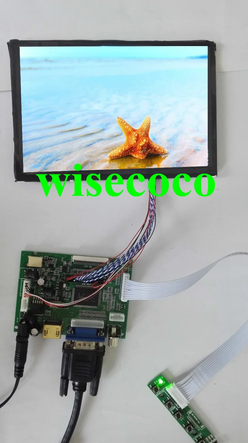 Тестирование нового для Raspberry Pi 1280*800 N070ICG-LD1 ips 7 дюймов ЖК-дисплей Экран Дисплей пульт водителя Управление доска 2AV HDMI VGA