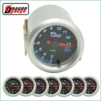 

Dragon gauge Stepper motor Colorful lights car Exhaust Gas temperature gauge Car modification EXT temp meter Self-test function