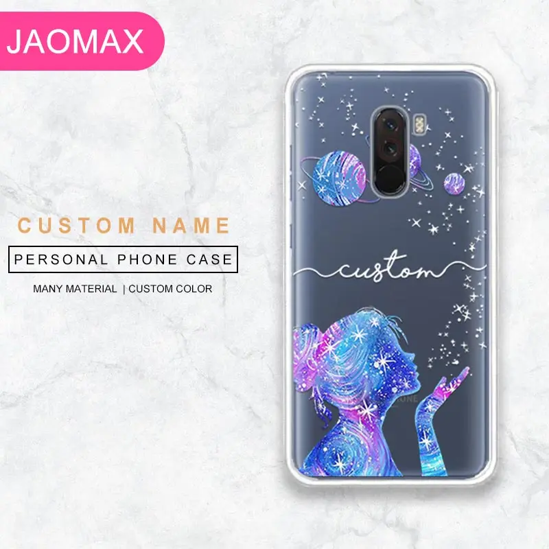 

Jaomax DIY Soft Clear Black Universe Planet Custom Star Phone Case For Xiaomi Redmi Note 5 7Pro 4X 5A 6 Pocophone F1 Mi A1 A2 8
