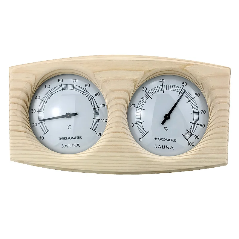 

2 In 1 Sauna Wood Thermometer Hygrometer Steam Room Instrument Humidity