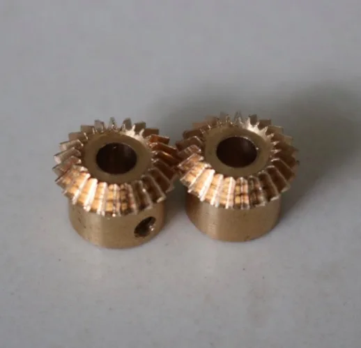 

2PCS Inner Hole:2mm 0.5M-13T Copper Bevel Gear Small Mini Module Gear