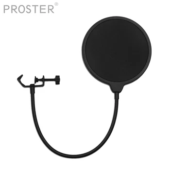 

Proster Microphone WindScreen Mask Pop Filter Bilayer Recording Spray Guard Double Mesh Screen Microphone Filter Mask