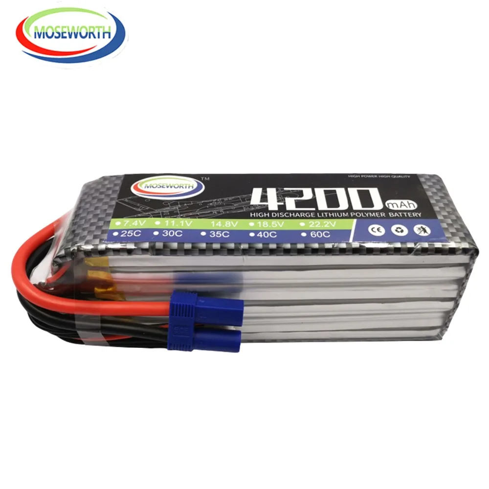 RC LiPo Battery 6S 22.2V 2200 2800 3300 3800 4200 5200 6000mAh 30C 40C 60C For RC Helicopter Aircraft Quadcopter Drone Batteries