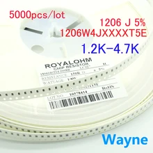 

5000pcs 1206 5% 1.2k/1.3k/1.5k/1.6k/1.8k/2k/2.2k/2.4k/2.7k/3k/3.3k/3.6k/3.9k/4.2k/4.7k/ 3216 J 0.25W-1/4W resistor