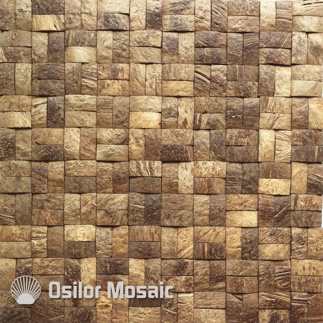 southeast asia style natural 100 coconut shell mosaic tile for home decoration