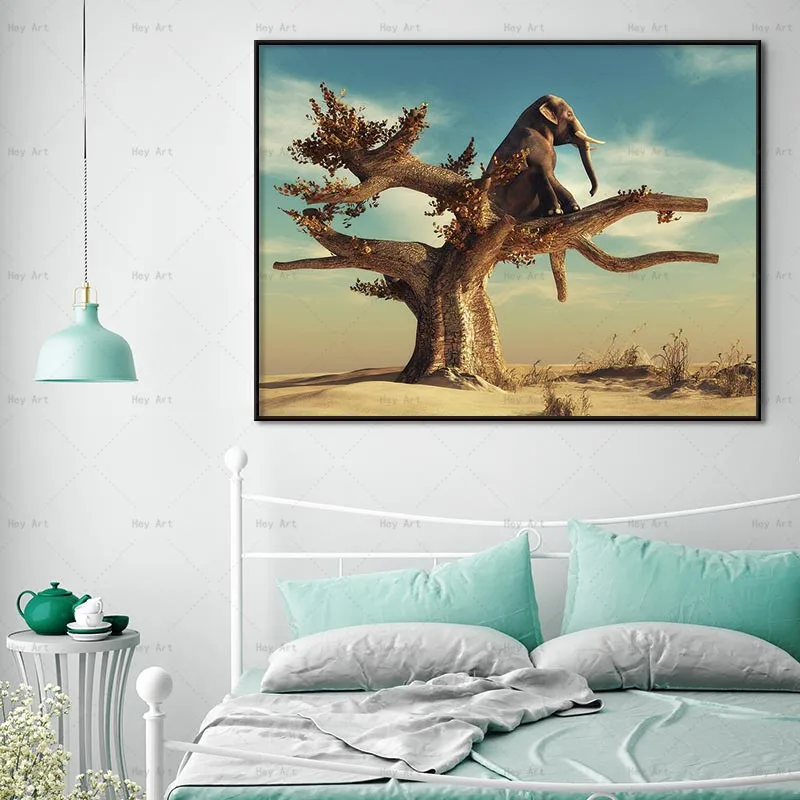 Wall Pictures for Living Room Landscape Print Elephant Animal Canvas Painting Art Poster No Frame Wall Pictures for Living Room Landscape Print Elephant Animal Canvas Painting Art Poster No Frame