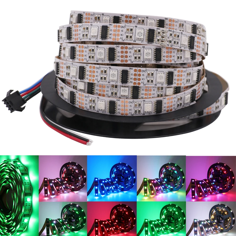 

1m 5m DC 5V LED Strip IP67 Waterproof WS2801 32LEDS/M Flexible Led Tape Lamp Under Cabinet Light Home Decoration Led Strip Light