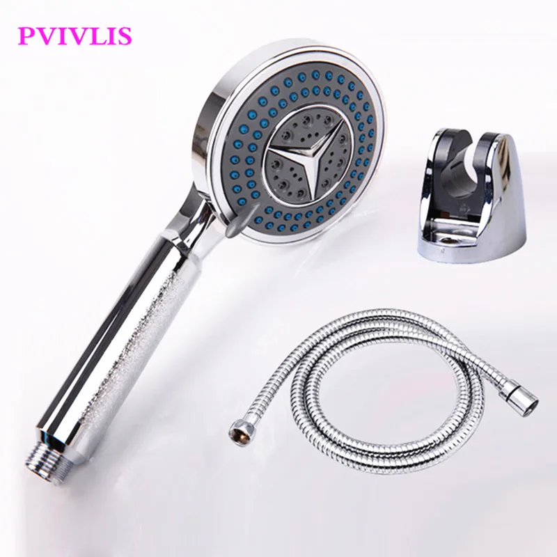 

Bathroom Handheld Adjustable Shower Head Set Plated Shower Pressurized Water Saving Rainfall Shower Head Chuveiro Douche BT