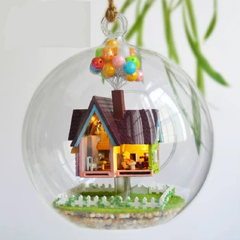 Doll House DIY Glass Ball Dolls HousesWooden Handmade Miniature Dollhouse toys for girls Birthday Gift Flying Cabin Destiny B006 sylvanian families house diy dollhouse handmade building toys birthday gift dolls house furniture kids toy juguetes brinquedos
