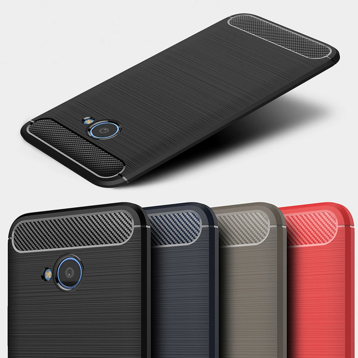 

Carbon Fiber Case For HTC U12 Life Case Silicon Cover For HTC U12 Plus Desire 12 Google Pixel 2 3 XL U11 Eyes Plus Life Cover