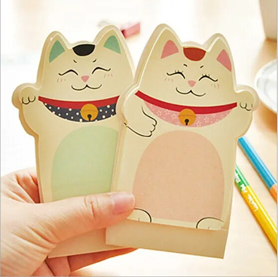 1 шт. стационарный планировщик наклейки Lucky Cat Maneki Neko Закладка Мемо Sticky Notes K989td