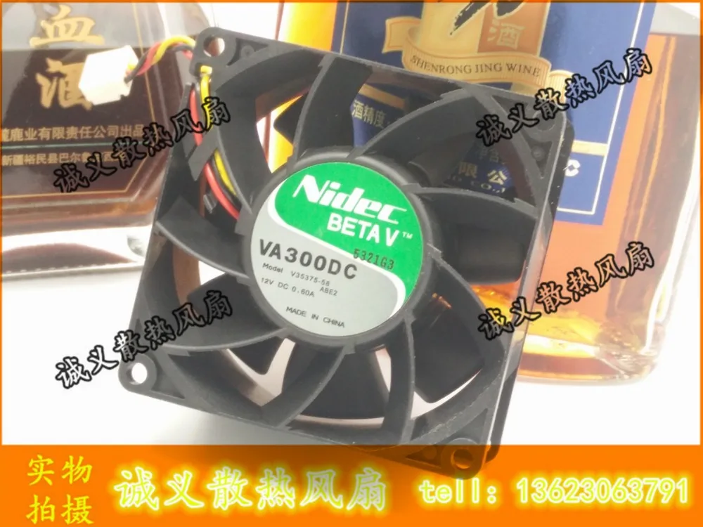 Бесплатная доставка. 8 см 8038 12V 0.60A V35375 58 VA300DC ветры двойного шарикоподшипника