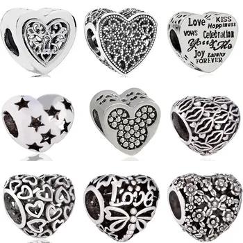

Vintage Punk Small Hollow Mickey Wings Hearts Stars Alloy Beads Fit Pandora Charms Bracelets Necklaces for Women DIY Gifts