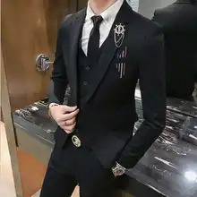 Лидер продаж бренд Осень мужская повседневная высокого качества одноцветное прополка и пиджаки маел тонкий Лондон Стиль Fit Легкий уход пиджак