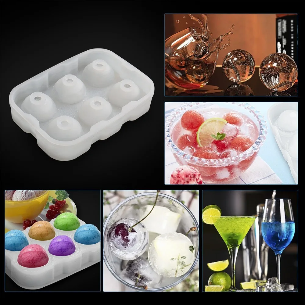 Силиконовые сферические формы форма льда Куб Форма с крышкой лоток фруктовое мороженое производитель для вина Кухня Бар питьевой аксессуары