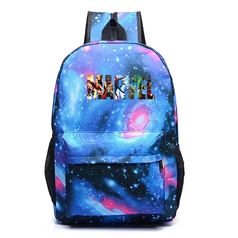 Marvel Letter The Luminous Backpack School Bag Super Hero Student Kids Boys Girls School Bookbag Notebook Daily backpack Gift - Цвет: Style 12