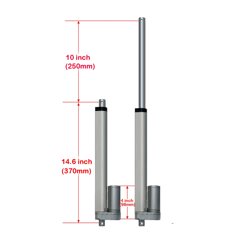 

Solar Tracking System mini linear actuator 250mm/10inch Stroke Heavy duty DC 12V 1000N