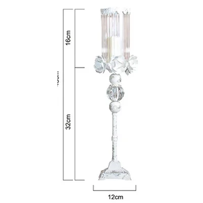 Роскошный стеклянный металлический подсвечник в европейском стиле, домашний Свадебный декор, подсвечники porta velas decorativas, канделябры, Центральные элементы - Цвет: S 12x32cm