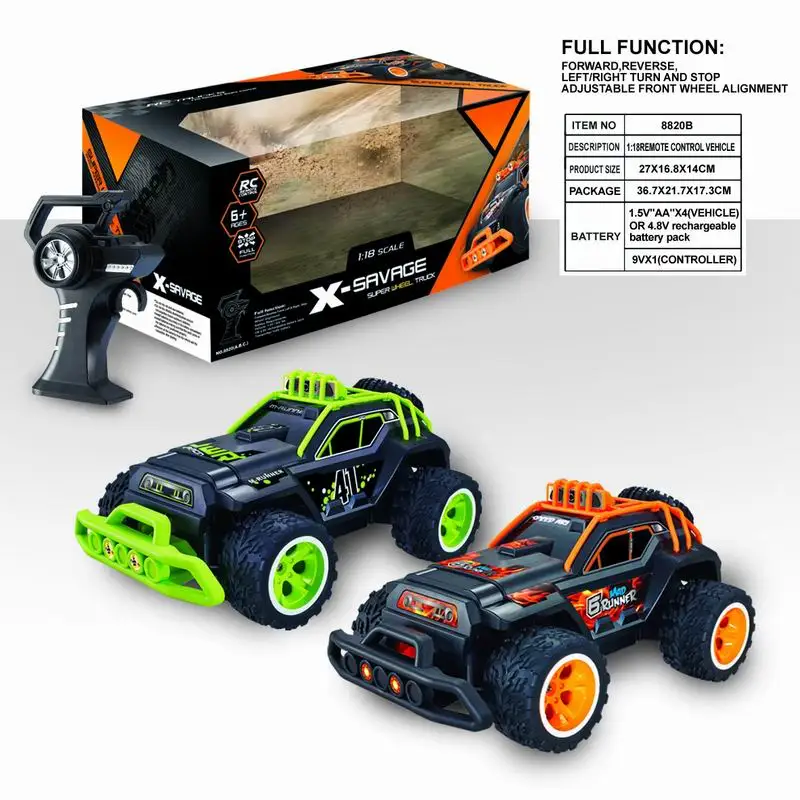 

1pcs 1/18 4 Channels 2.4Ghz Electric Remote Control Car PVC Buggy Off-Road Toys Ready-to-Go RC Car 8820