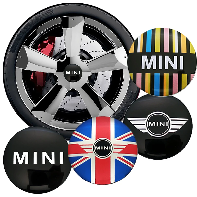 

4pcs/set 56mm Wheel Center Cover stickers Mini Cooper S one JCW clubman countryman R50 R52 R55 R56 R57 R58 R59 R60 car-styling