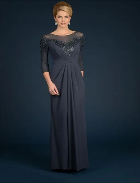 Mother Of The Bride Dresses Floor Length Blue 3