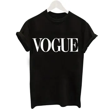 

T Shirt Women Vogue Camiseta Mujer Tee Shirt Femme Aesthetic Korean Style Clothes Harajuku Shirt Short Sleeve O-neck Black/White