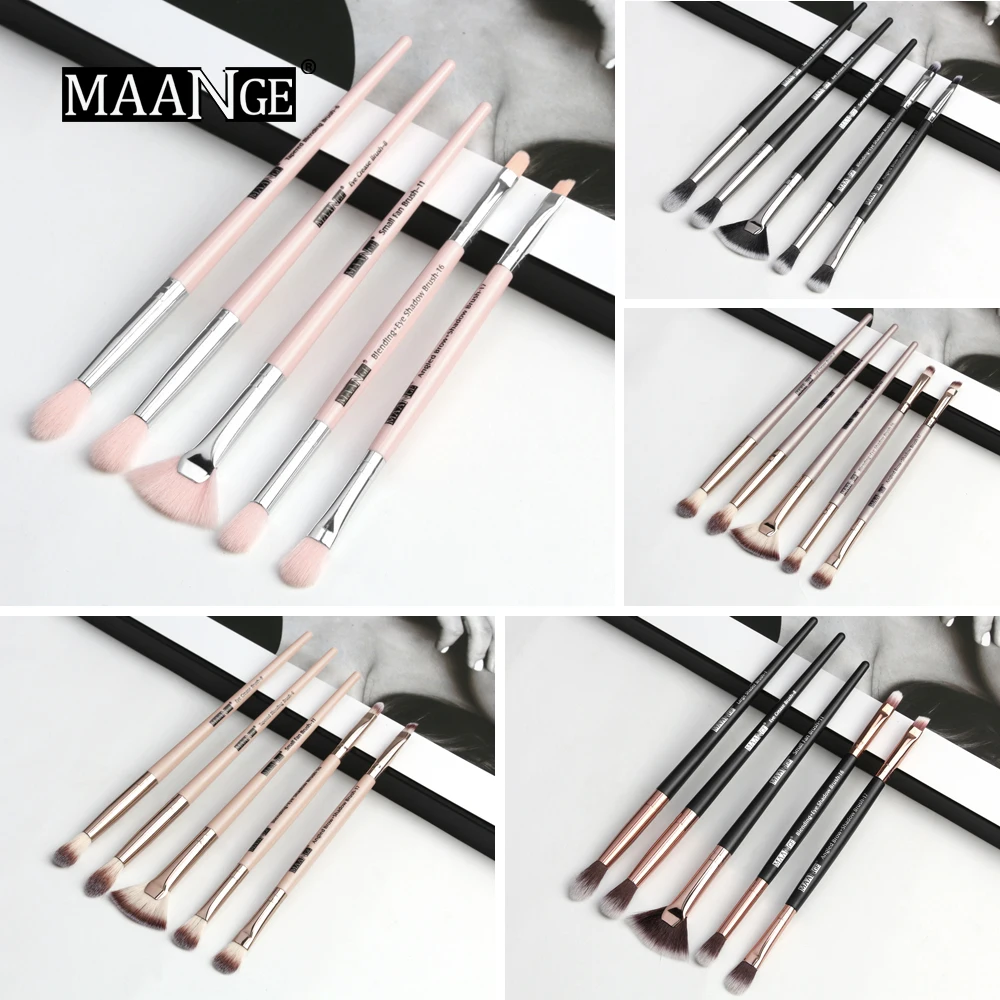 

MAANGE New 3/5/6 Pcs/set Make Up Brushes Pro Eye Shadow Blending Eyeliner Eyelash Eyebrow Brushes For Makeup Portable Beauty Set