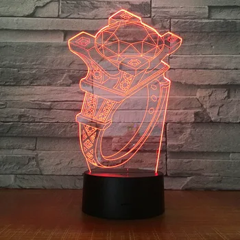 

LED cartoon 3d 7 color night light touch bedside decorative table lamp holiday gift atmosphere 1953