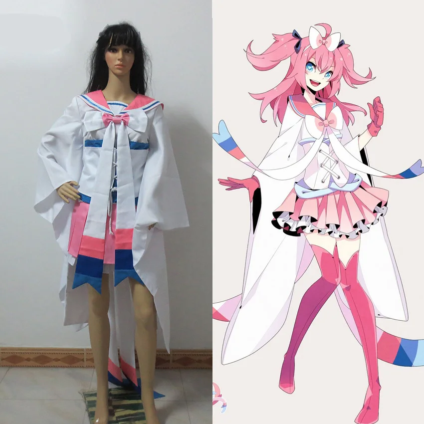 Pocket Monster Hot Sylveon Cosplay kostuum Anime custom Voor Kerst Halloween Pocket Monster Hot Sylveon Cosplay kostuum Anime custom Voor Kerst Halloween