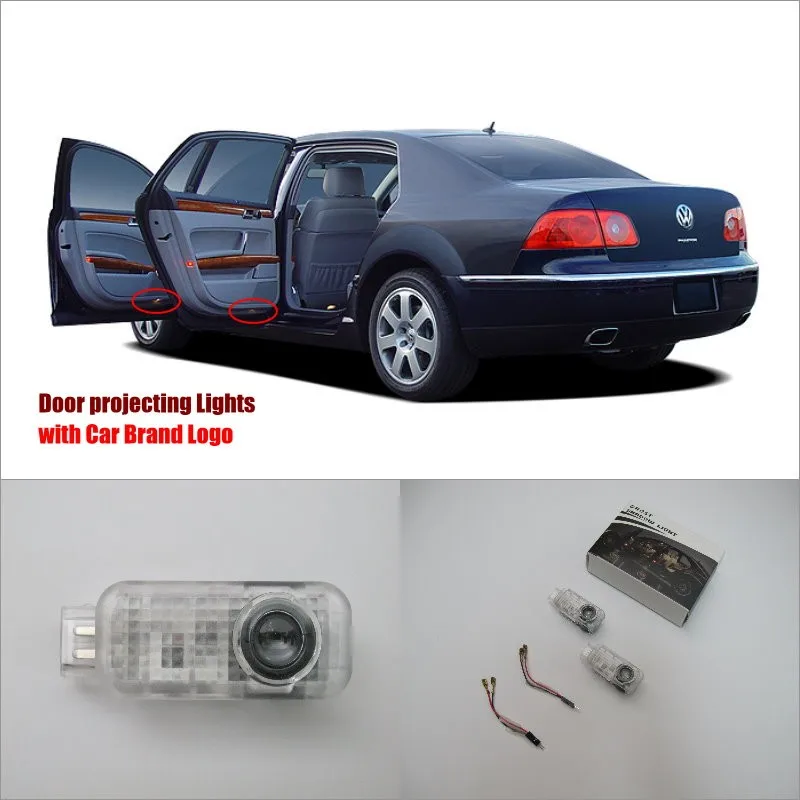 Двери автомобиля проектор Ghost Shadow светильник s для VolksWagen VW Phaeton 2005~ 2012 любезно дверные рамы лампа/светодиодный проектор Добро пожаловать светильник