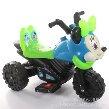 

The new child electric motorcycle tricycle battery car cartoon toy car can sit factory direct wholesale